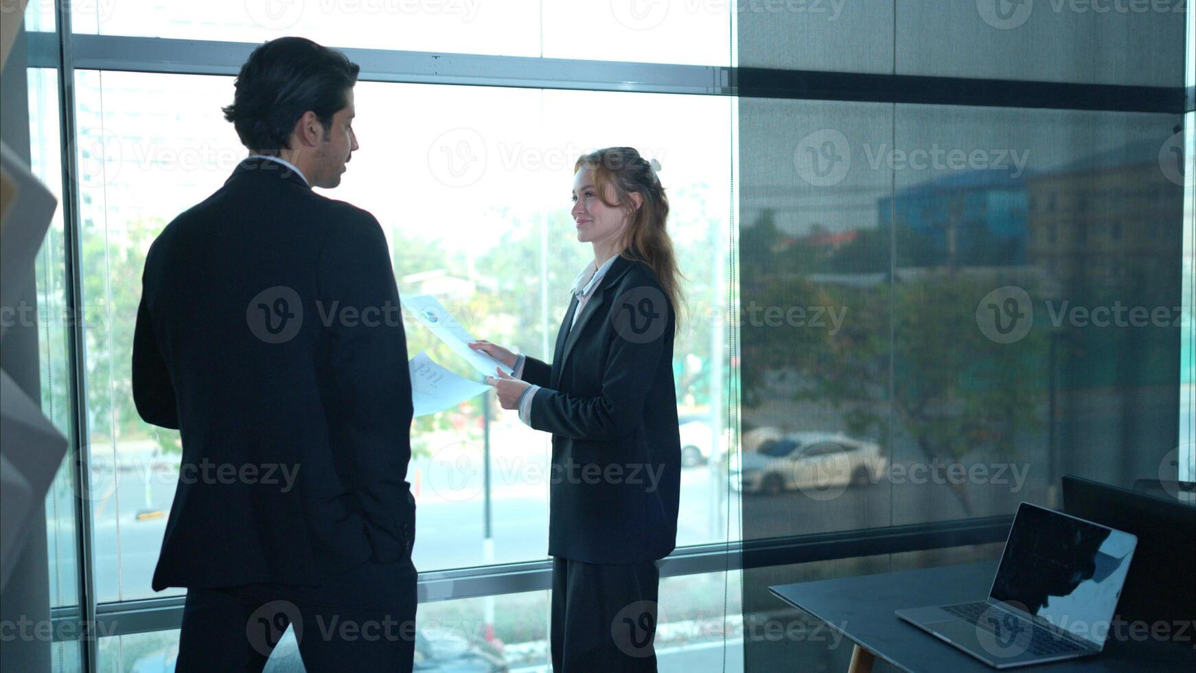 In the office, two businessmen and women discuss and exchange idea and give advice to each other to complete the work,22 photo