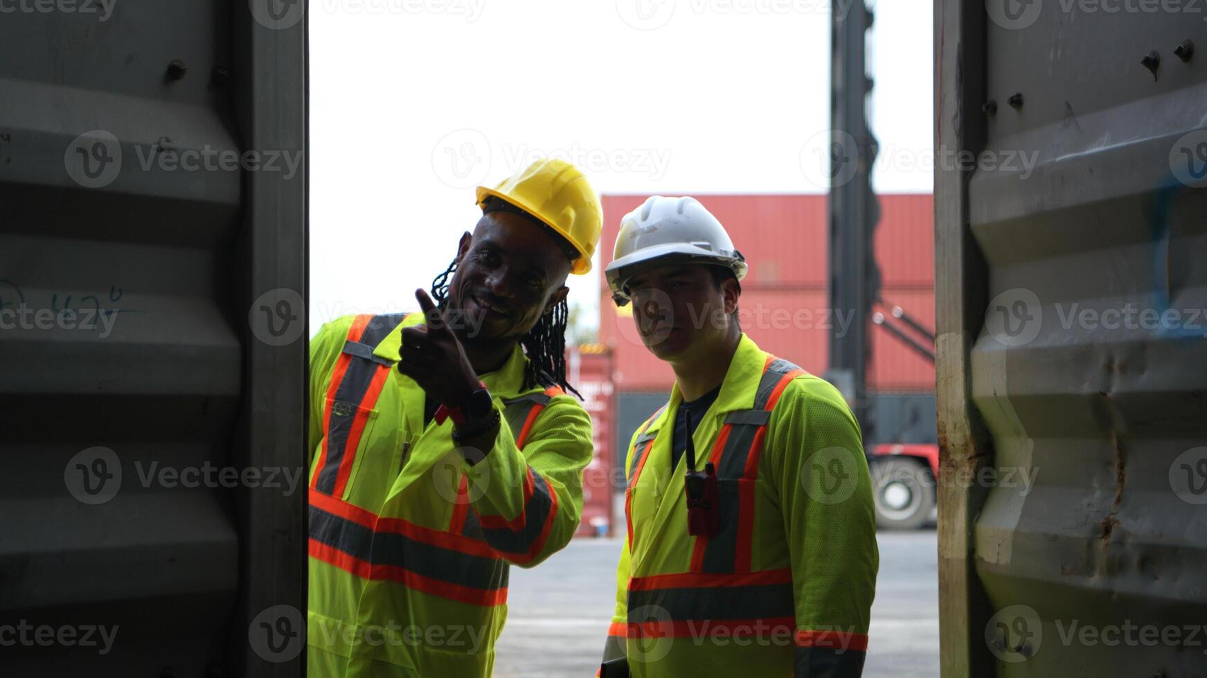 Engineers and technicians inspect the inside of containers and order repairs at the container manufacturing and storage site,80 photo
