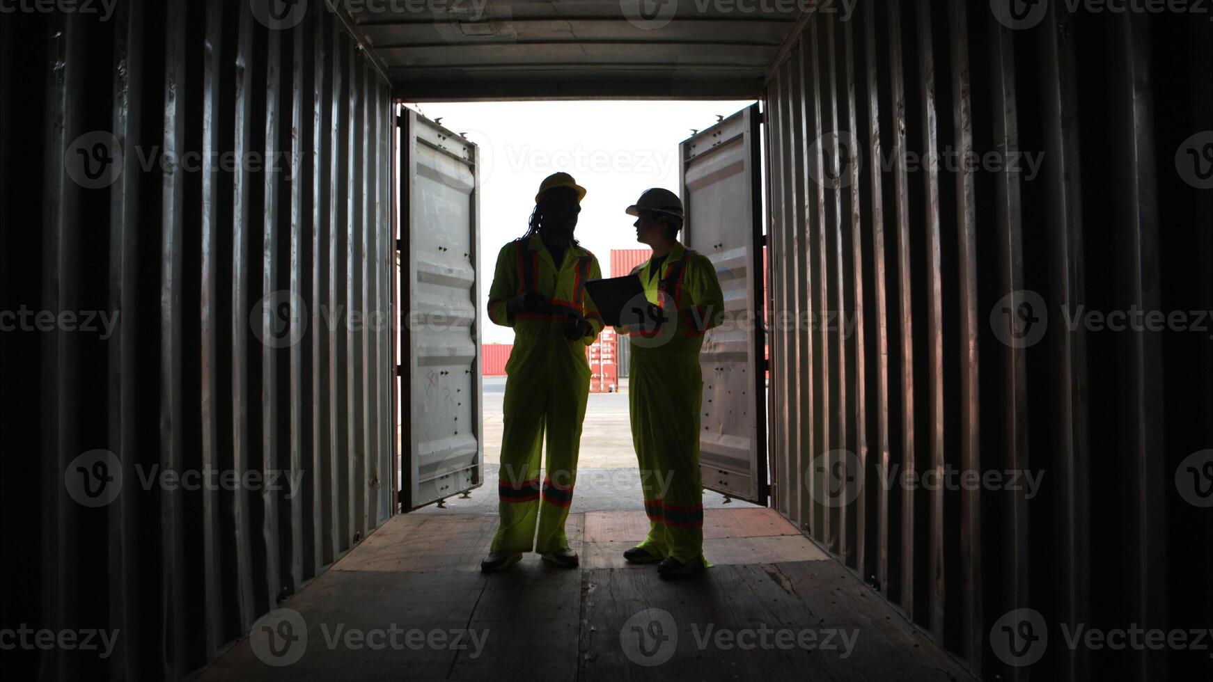 Engineers and technicians inspect the inside of containers and order repairs at the container manufacturing and storage site,12 photo