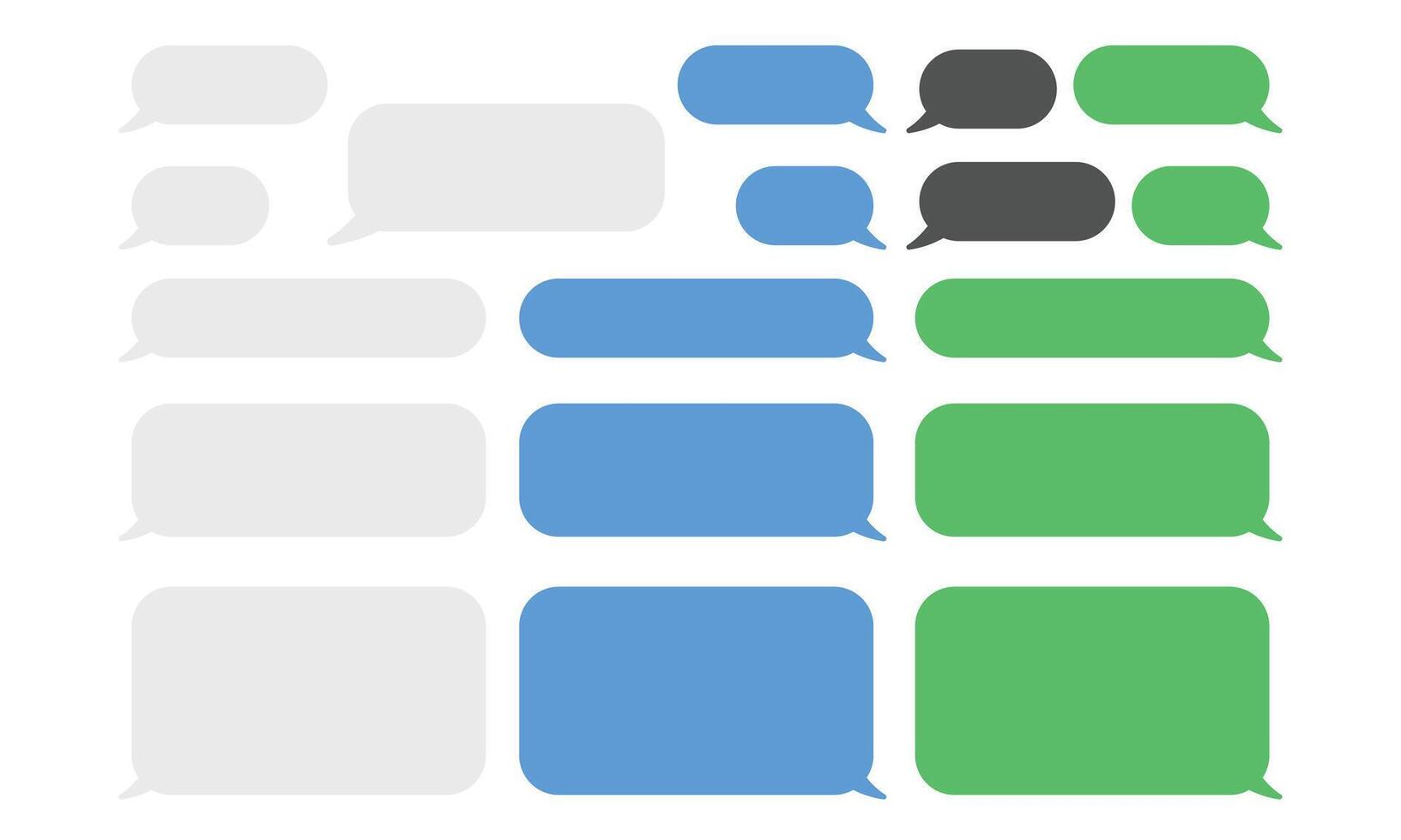 Speech Bubble Set, Illustration, Design Element for apps or web and more vector