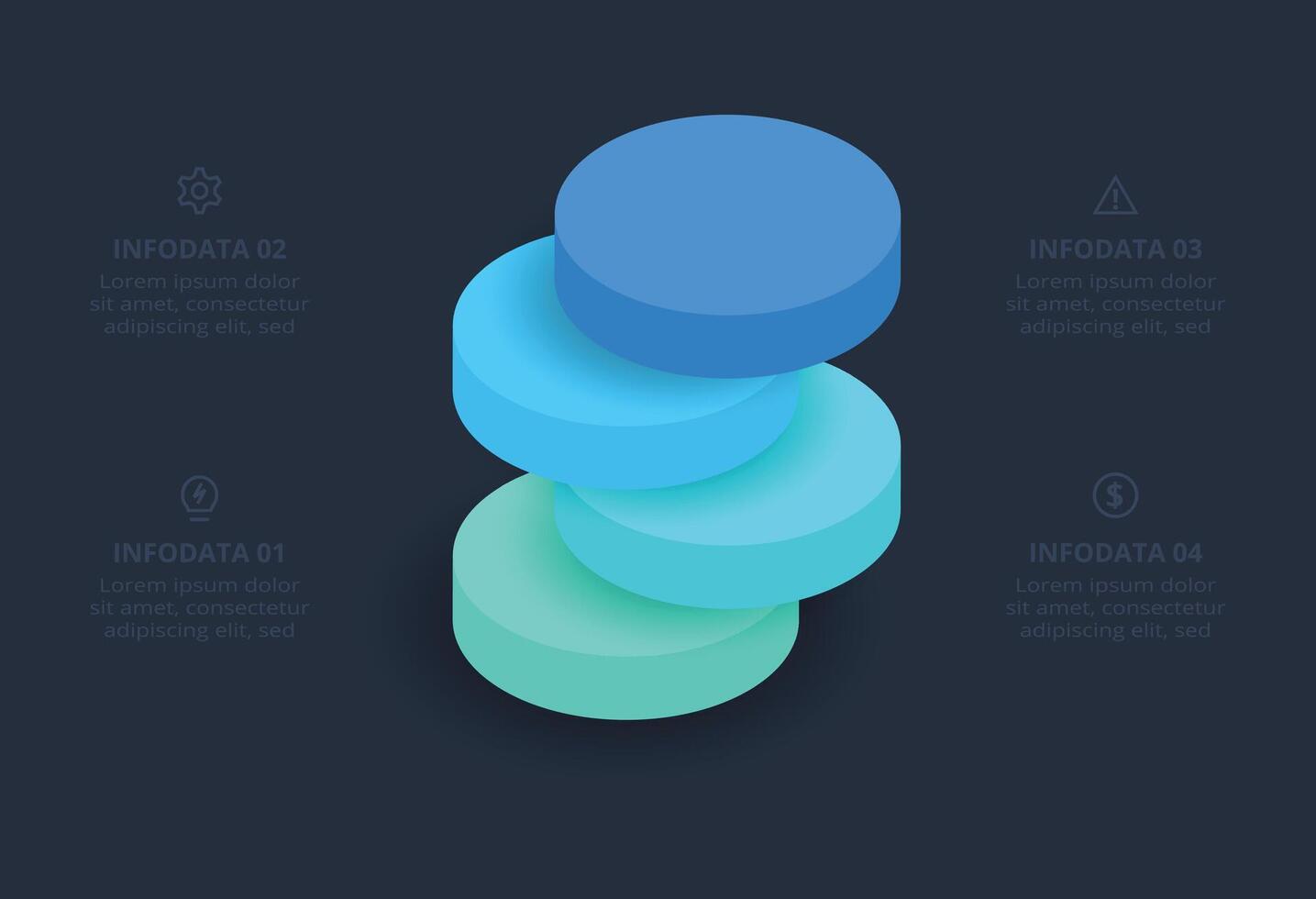 concept for infographic with 4 steps vector