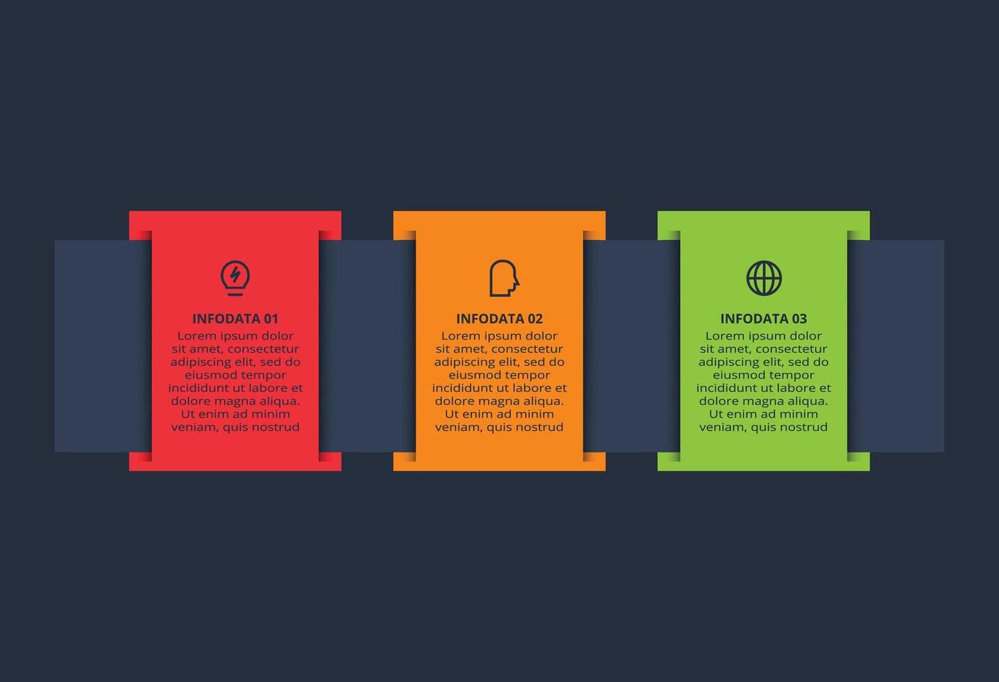 Creative concept for infographic with 3 steps vector