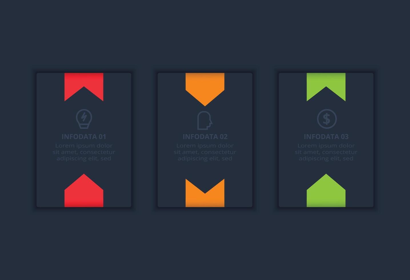 Timeline infographic with 3 elements, options, parts or processes. Business data visualization. vector