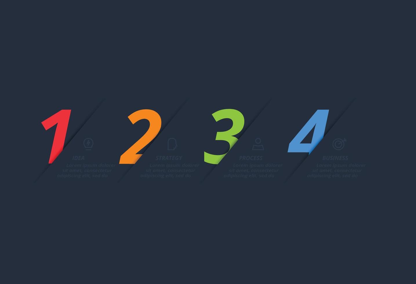 Creative concept for infographic with 4 steps, template vector