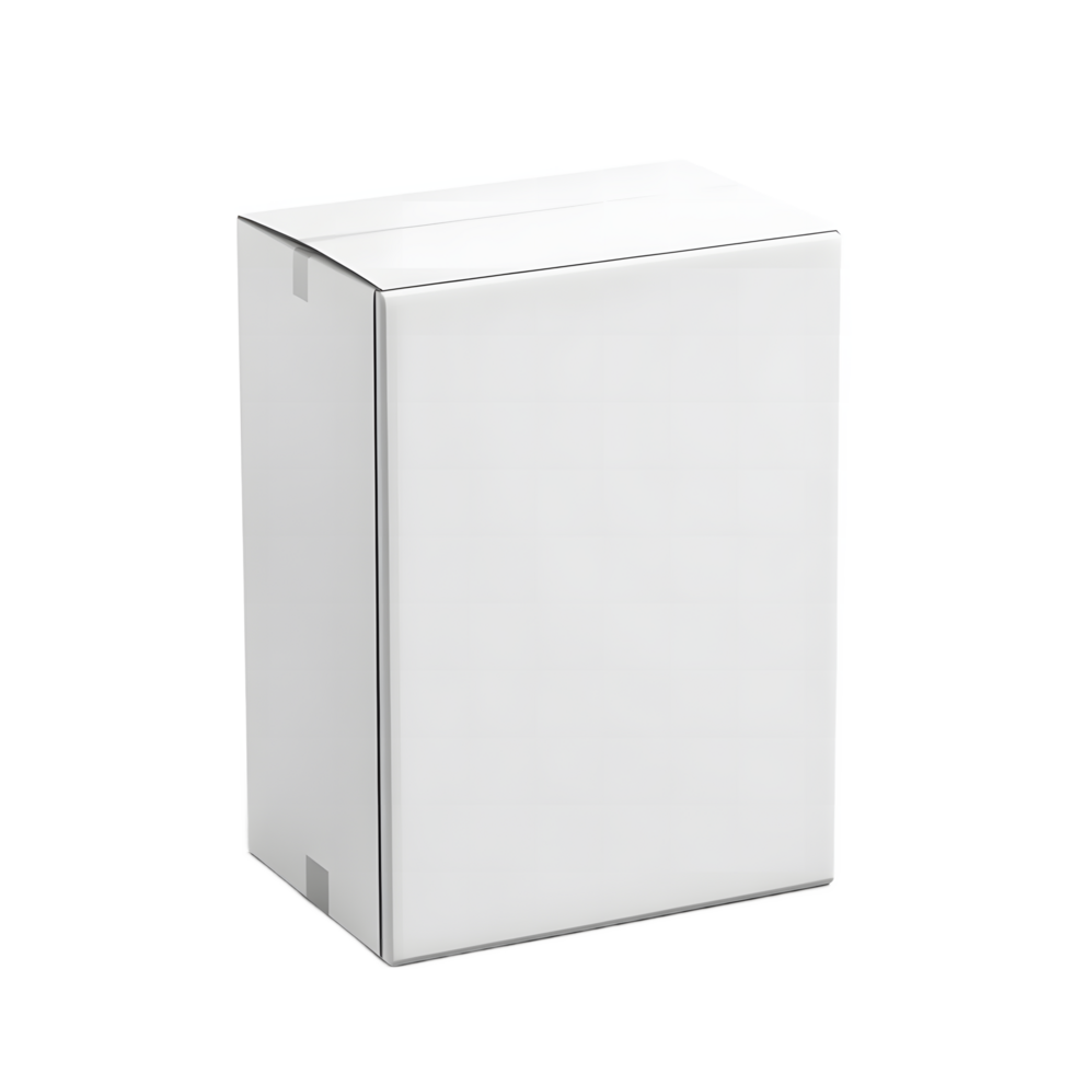 Blank White Cardboard Box Ready for Branding png