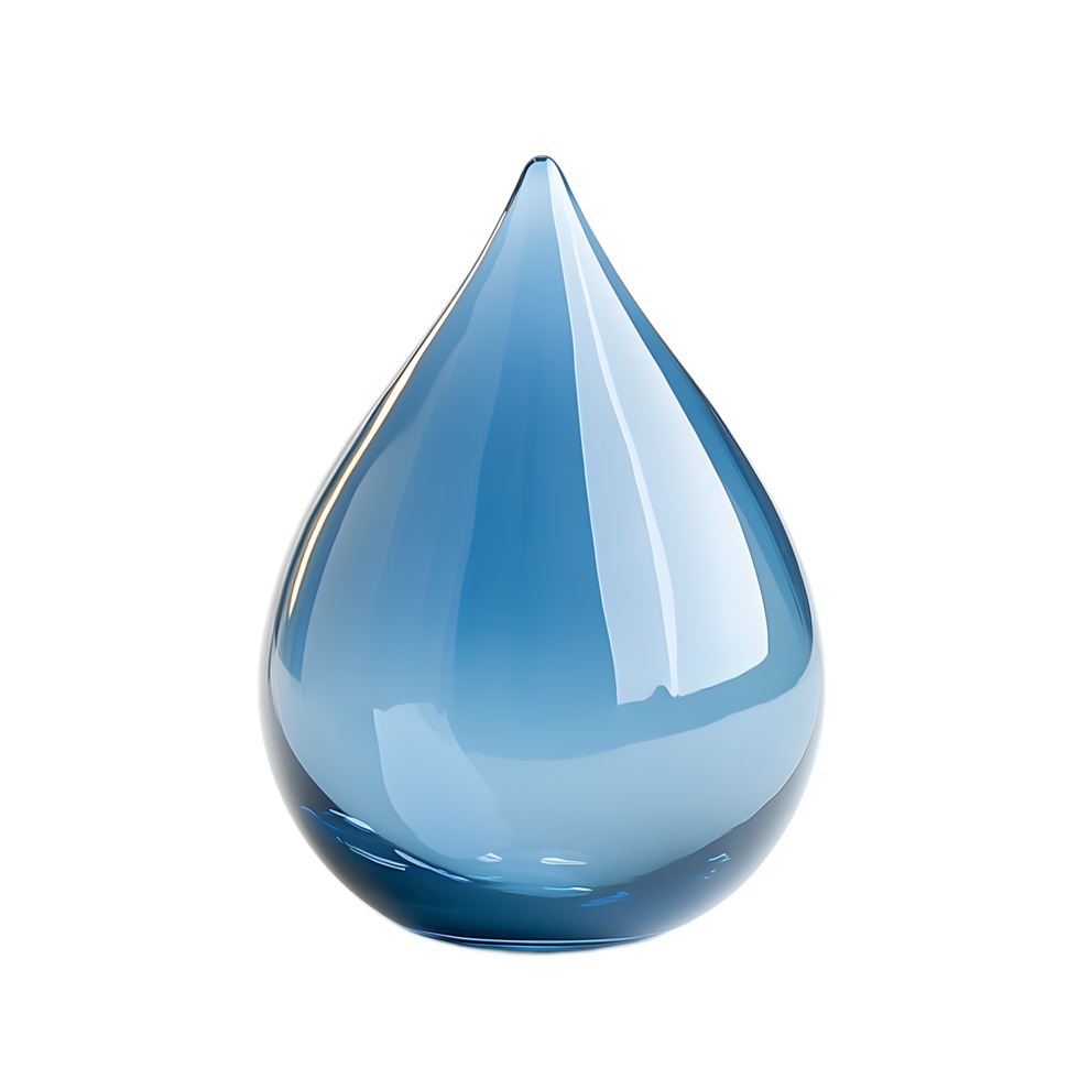 High-Resolution Image of a Pristine Blue Water Drop png