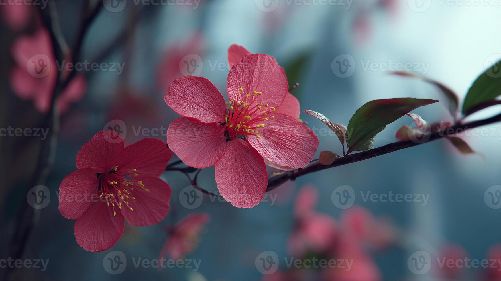 Detailed macro wallpaper of flower against green soft background photo
