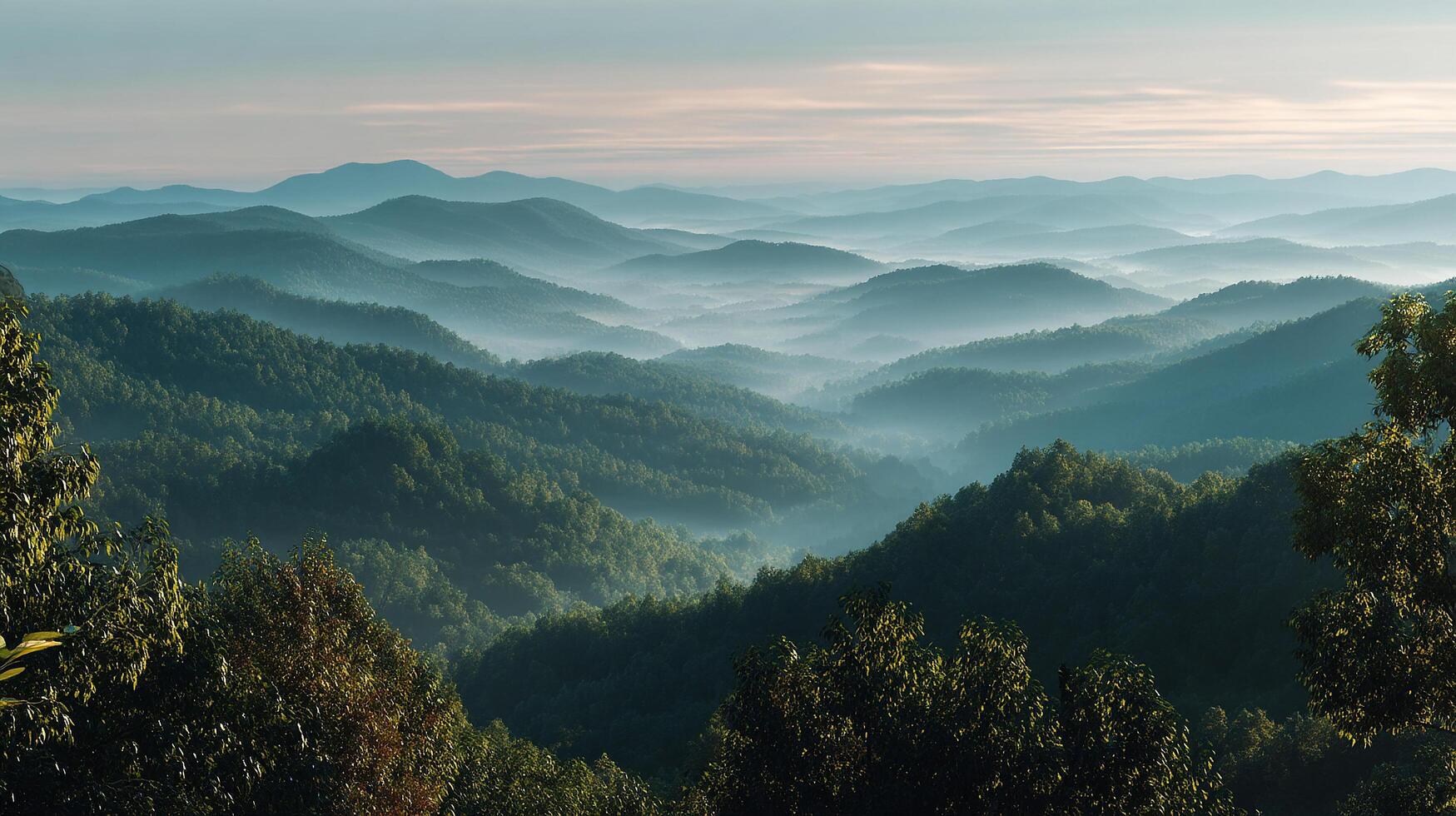 Vivid outdoor landscape in commercial photography style photo