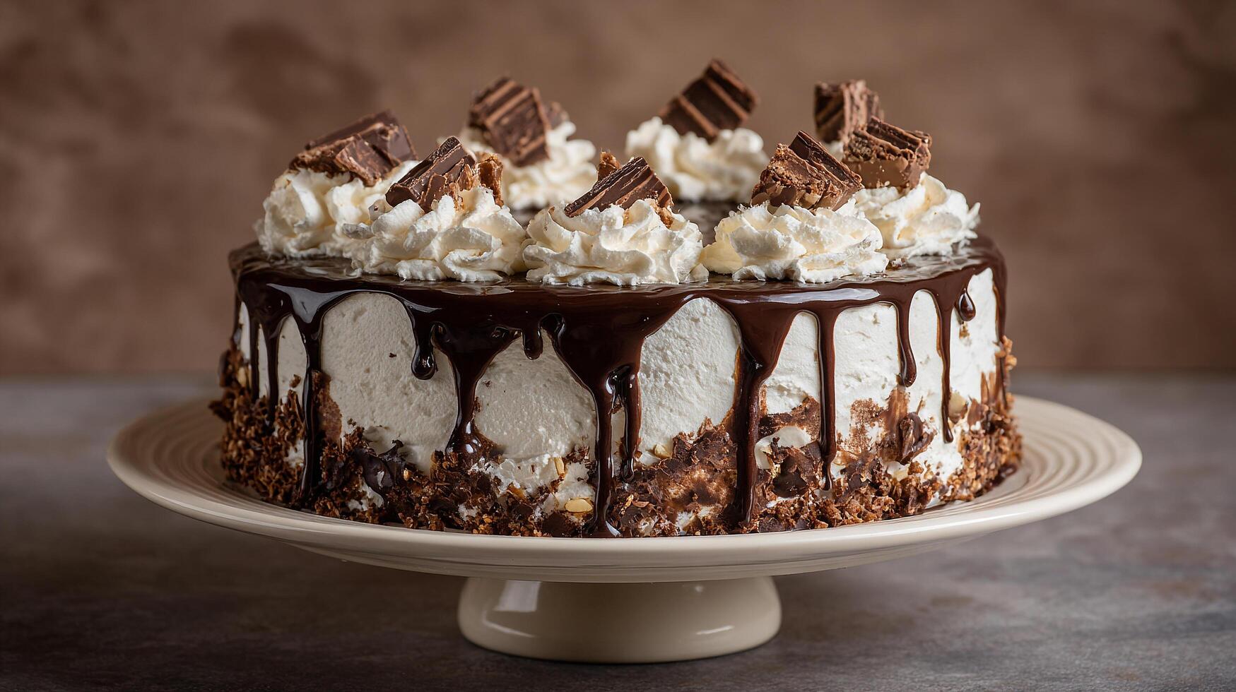 Professional-photo of a colorful cake with smooth frosting photo