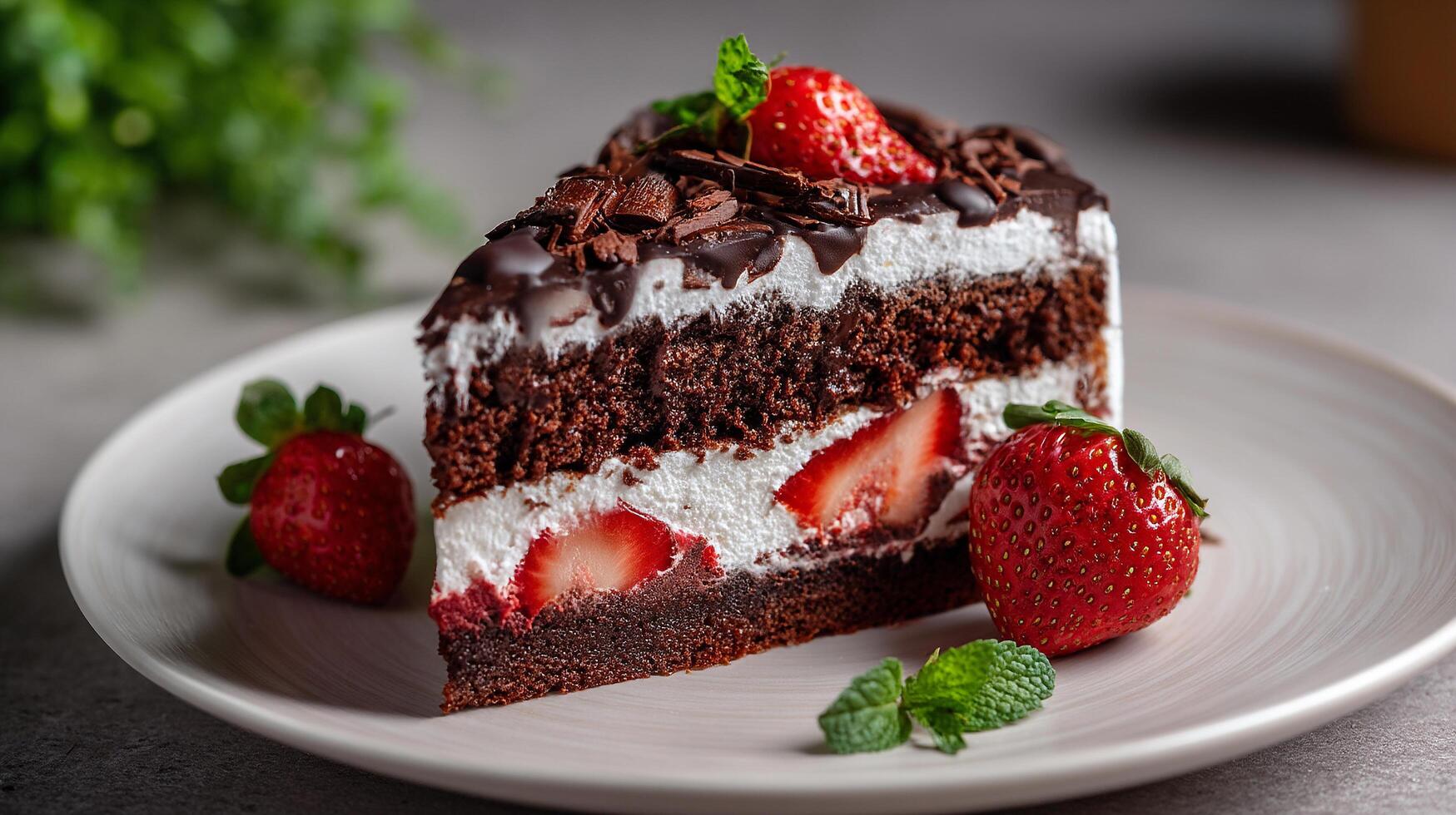 Closeup high-resolution photo of sweet slice cake