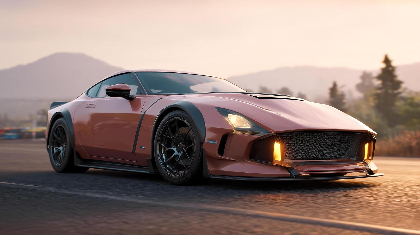 Natural setting for stylish car photo