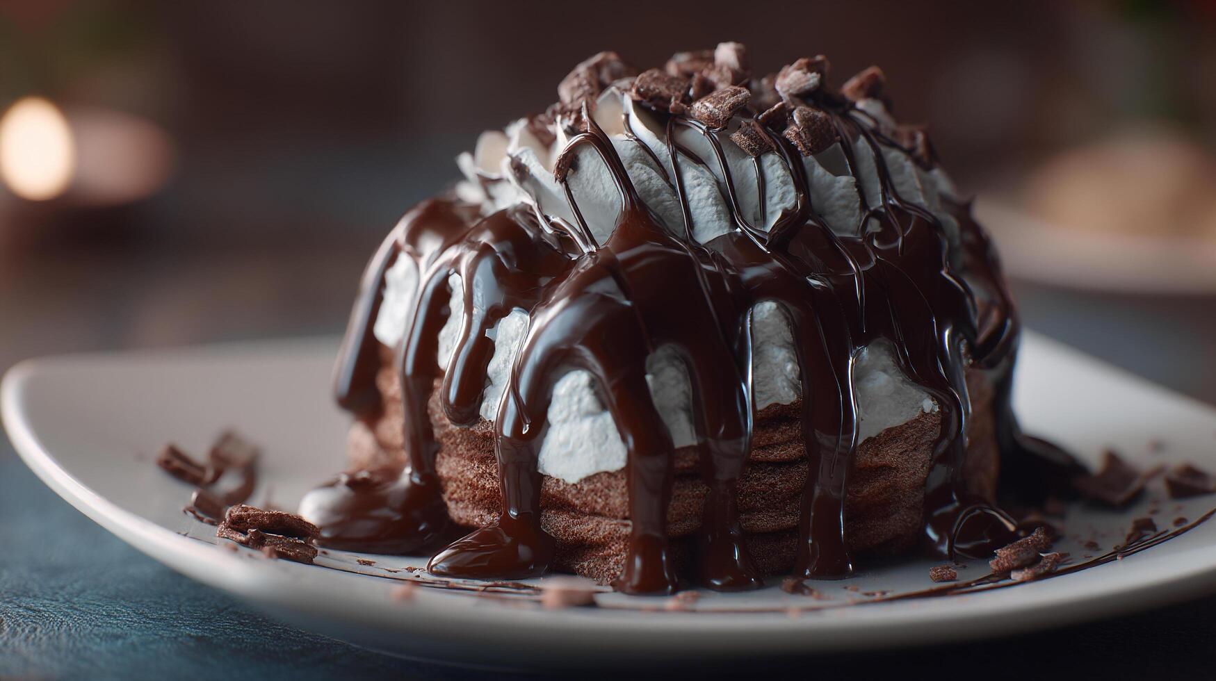 Realistic dessert image in sharp focus photo