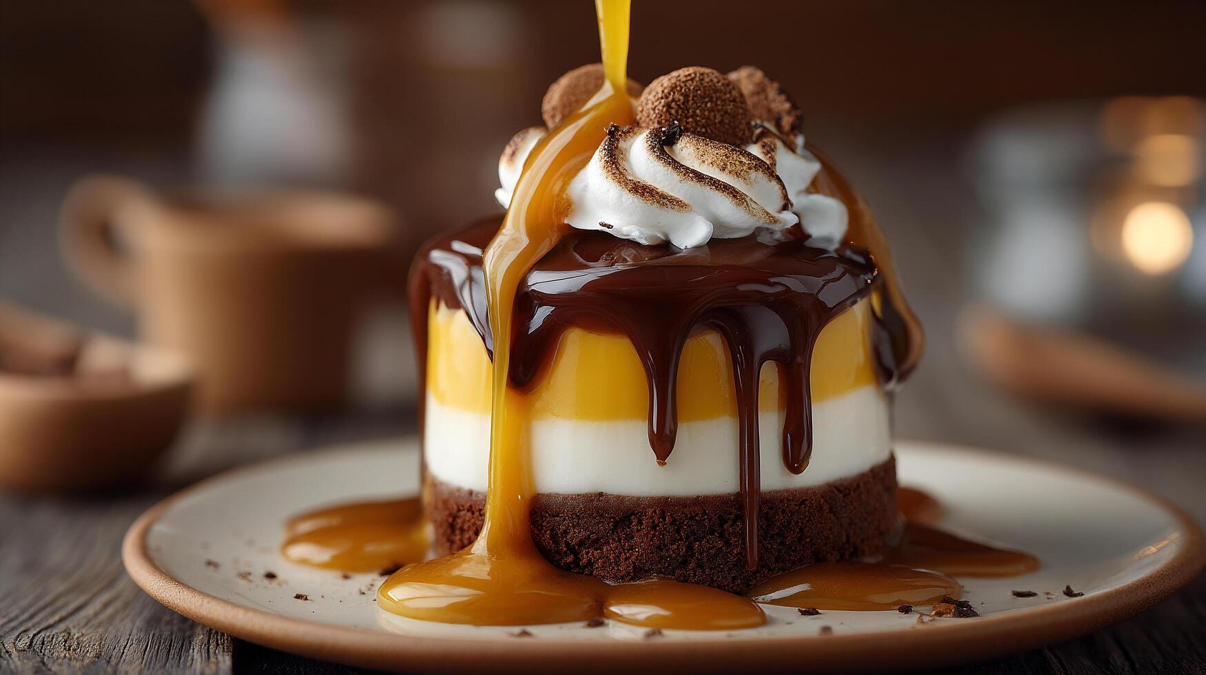 Clear photo of tasty dessert details