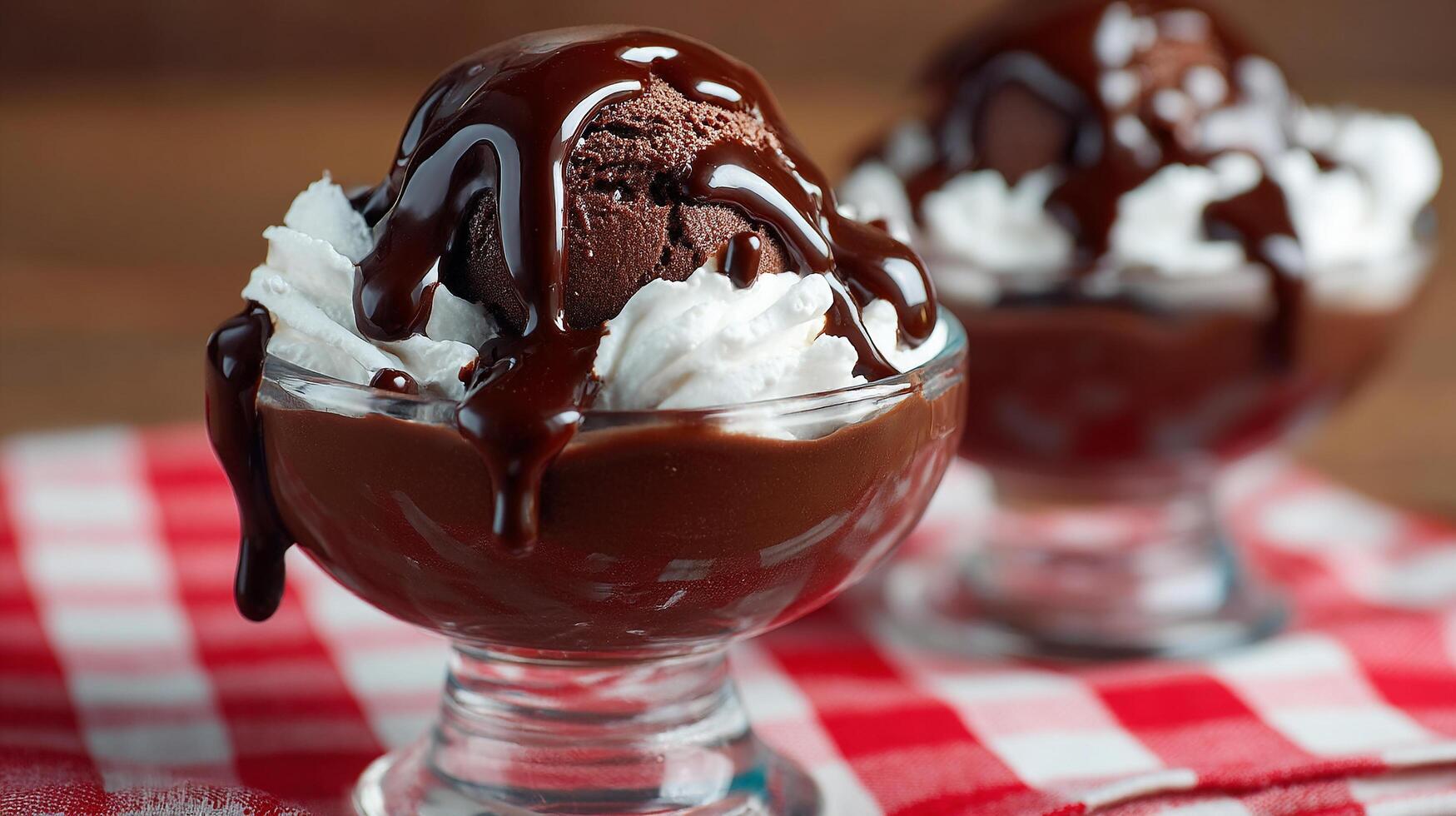 Close up dessert photo with realistic detail