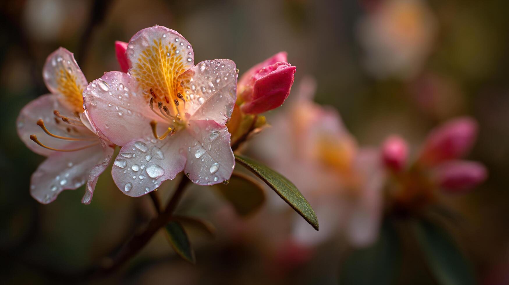 Flower image with natural sunlight tones photo