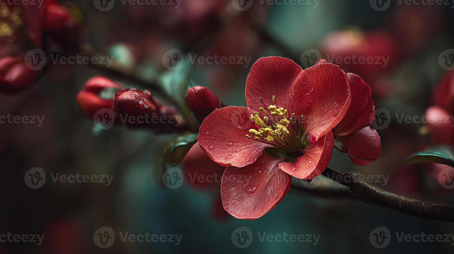 Blooming flower shot in perfect clarity photo