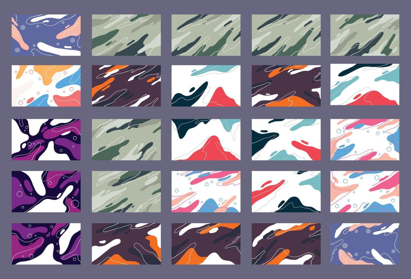 Colorful abstract pattern collection vector