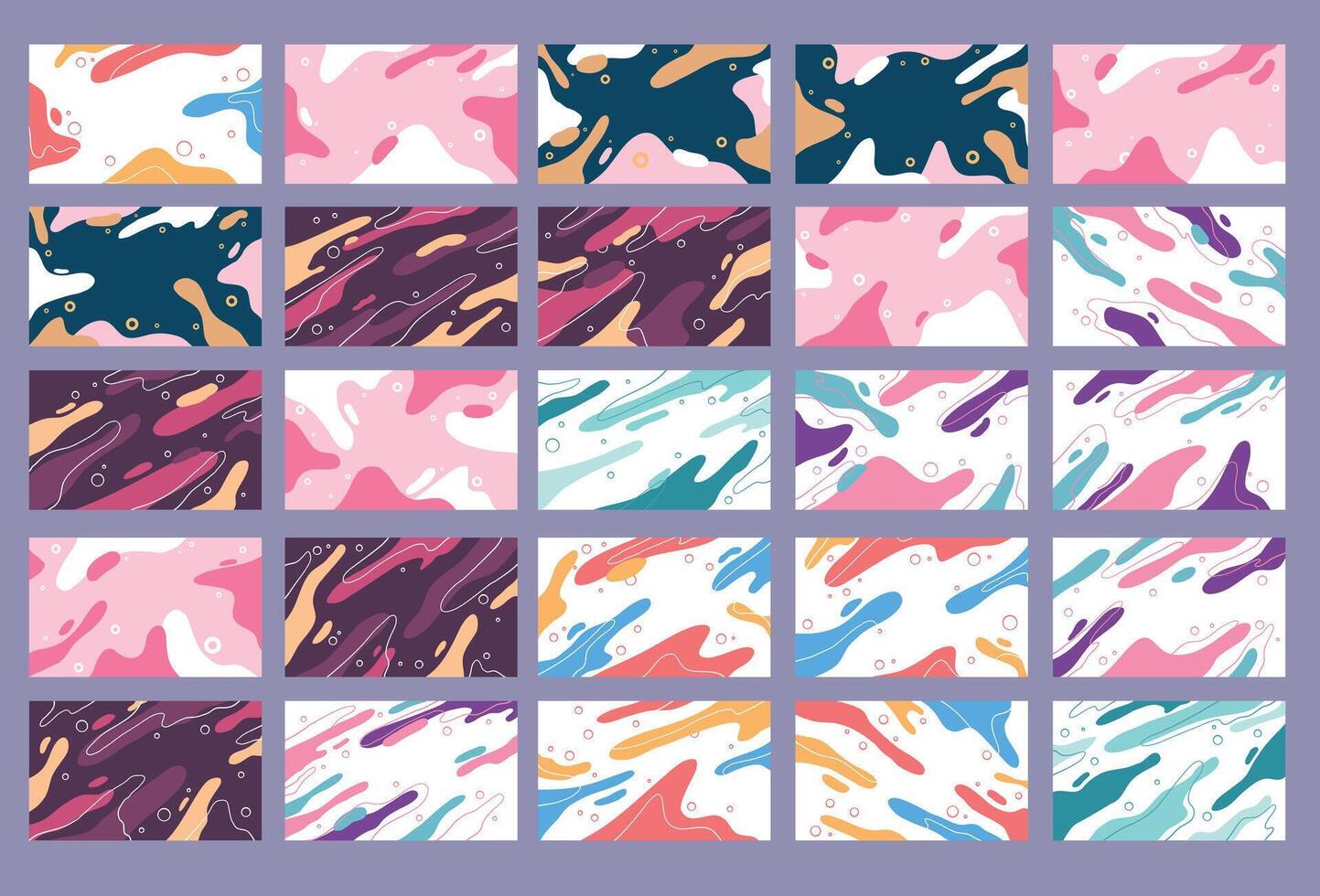 Colorful abstract backgrounds collage vector