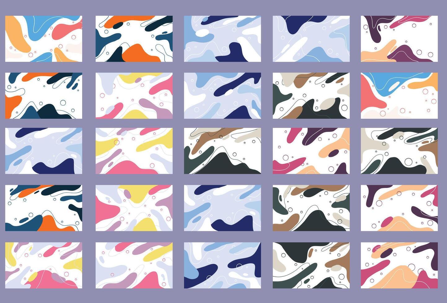Colorful abstract pattern designs grid vector