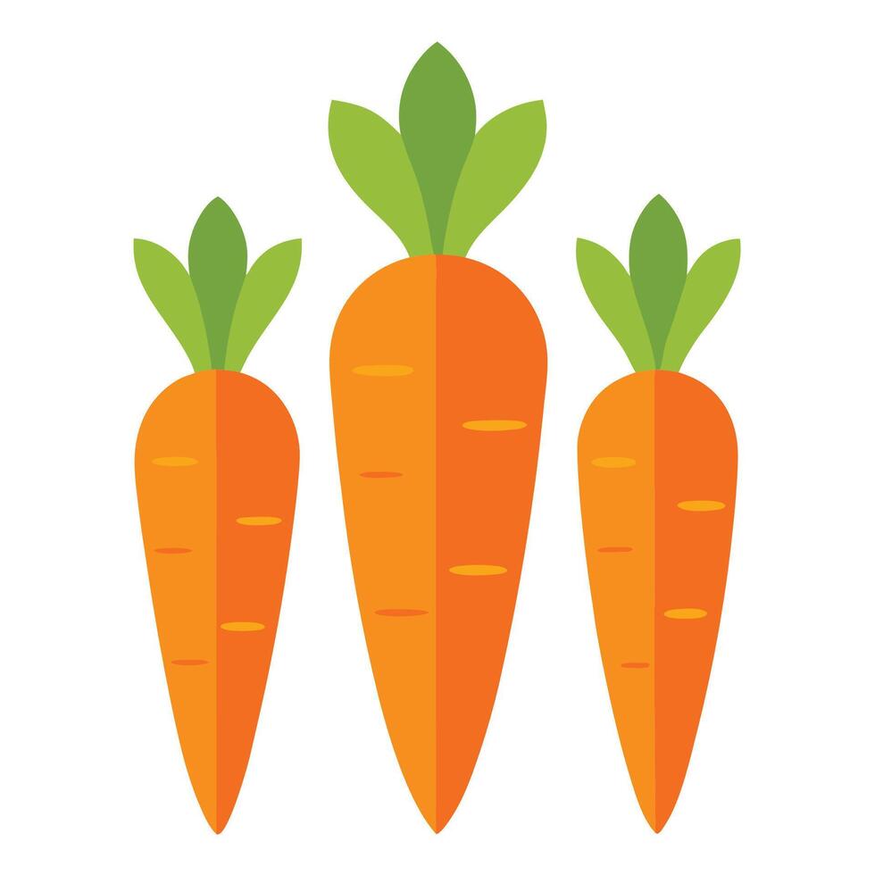 Funny Cartoon Carrot with Leafy Top vector