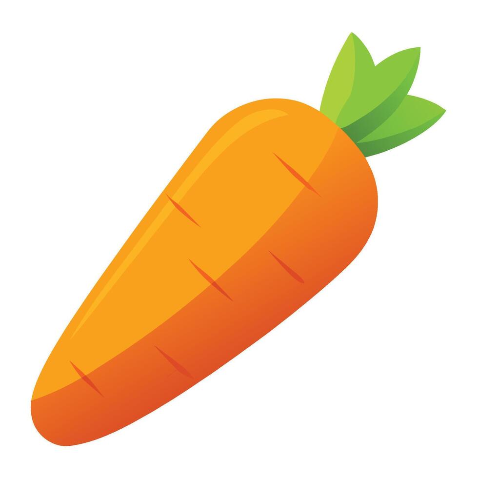 Hand Drawn Cartoon Carrot Vegetable vector