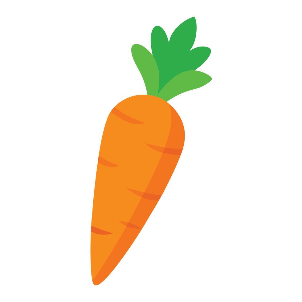Healthy Cartoon Carrot Drawing Style vector