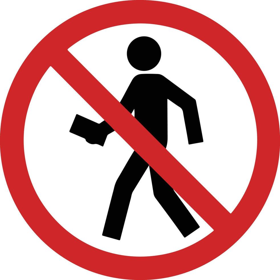 No walking sign with a man walking vector