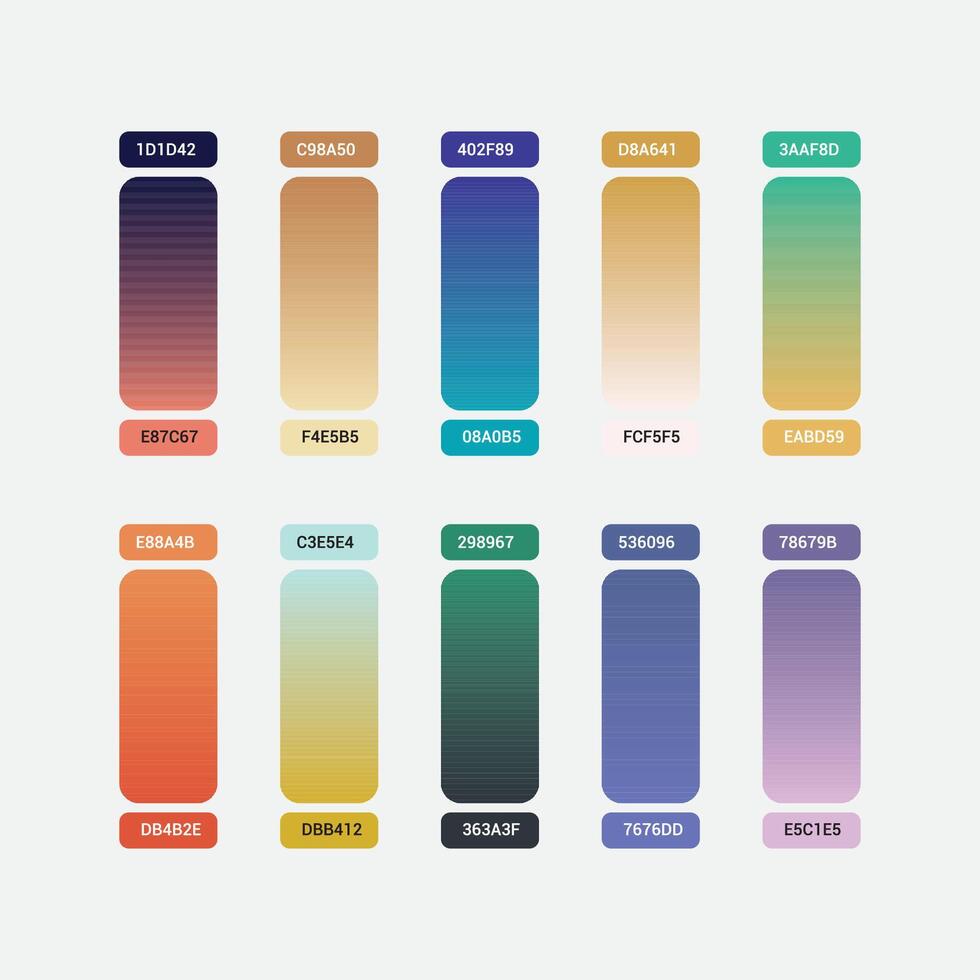 Color Palette Catalog Samples Gradient vector