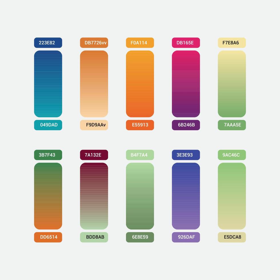 Gradient Color Collection of Swatches vector