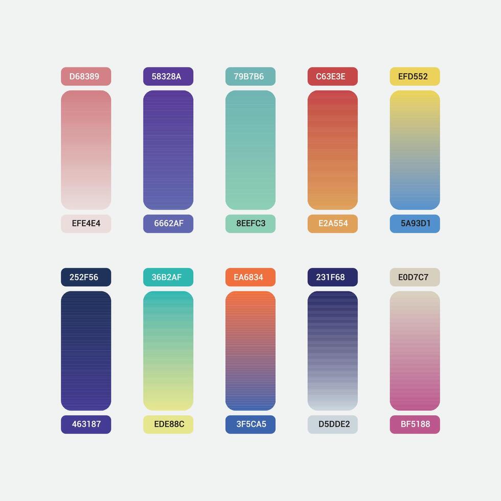 Color Gradient Collection of Swatches vector