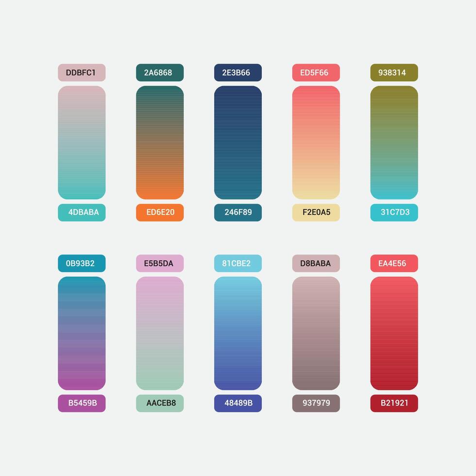 Set of gradients palette background vector