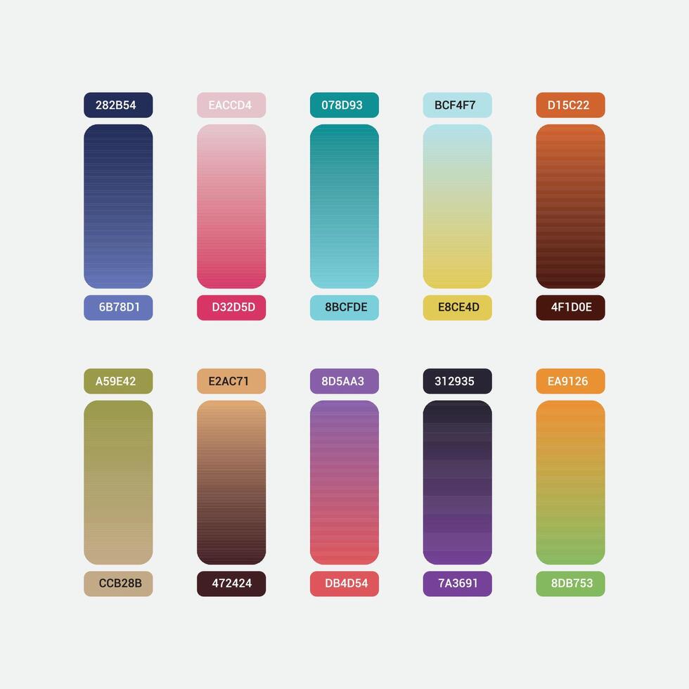 Colorful set of gradient swatches vector