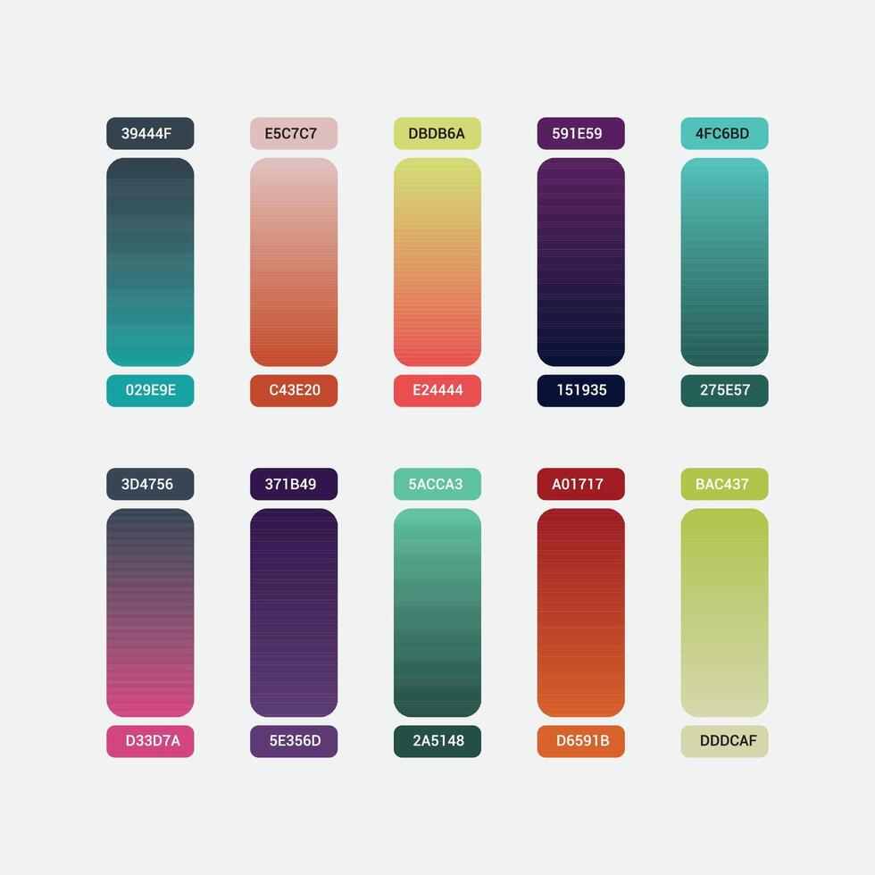 Set of colorful modern gradient color vector