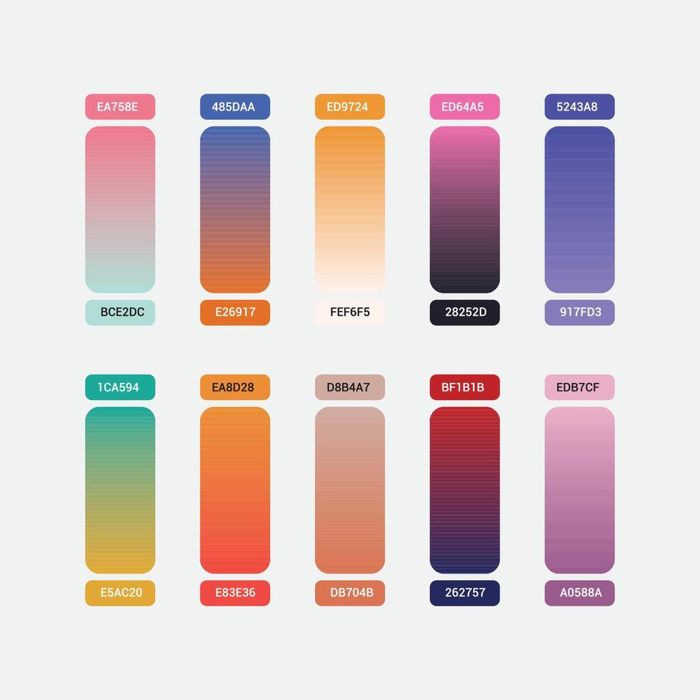 Colorful set of gradients swatches vector