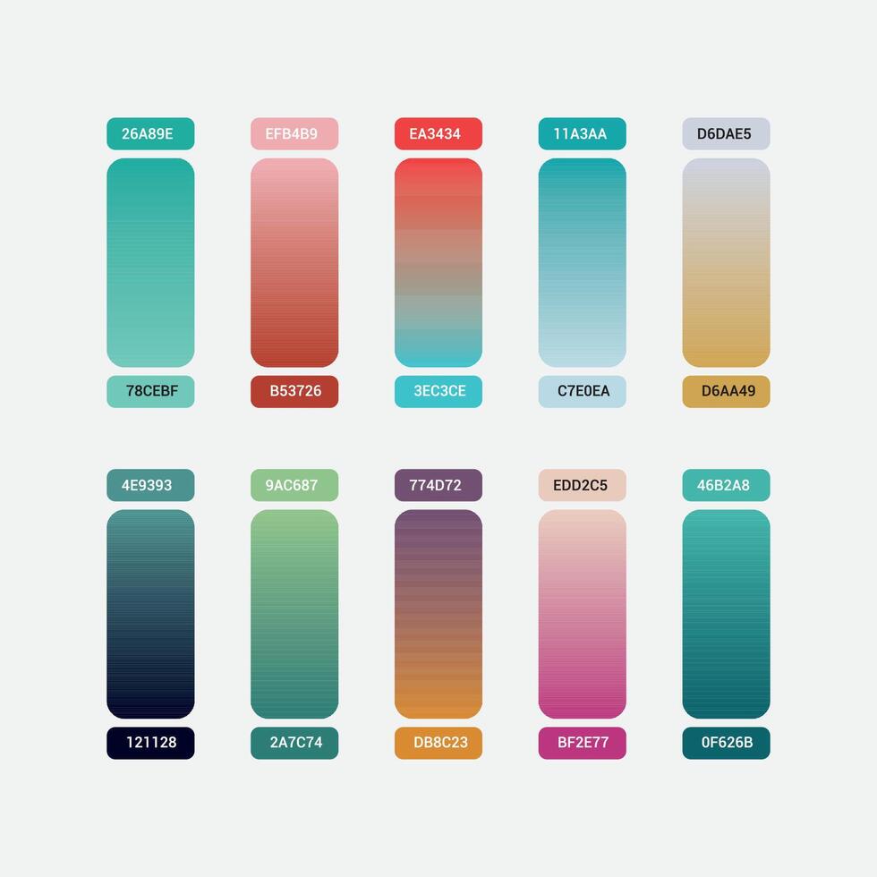 Gradient color palette sample vector