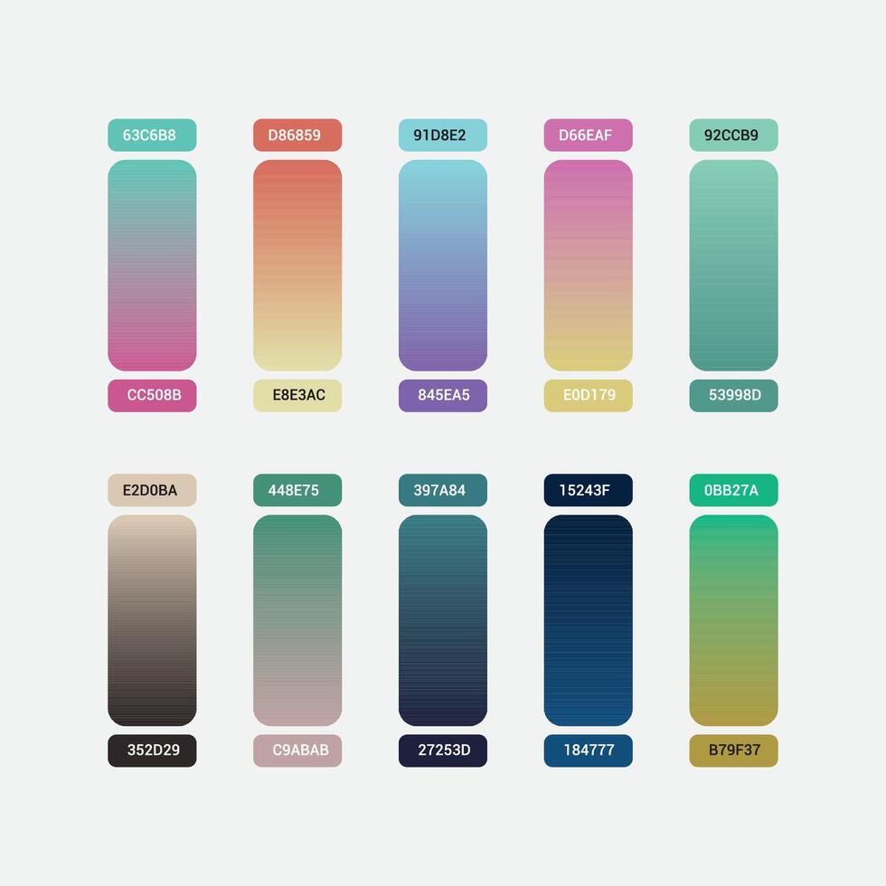 Modern style gradient color palette vector