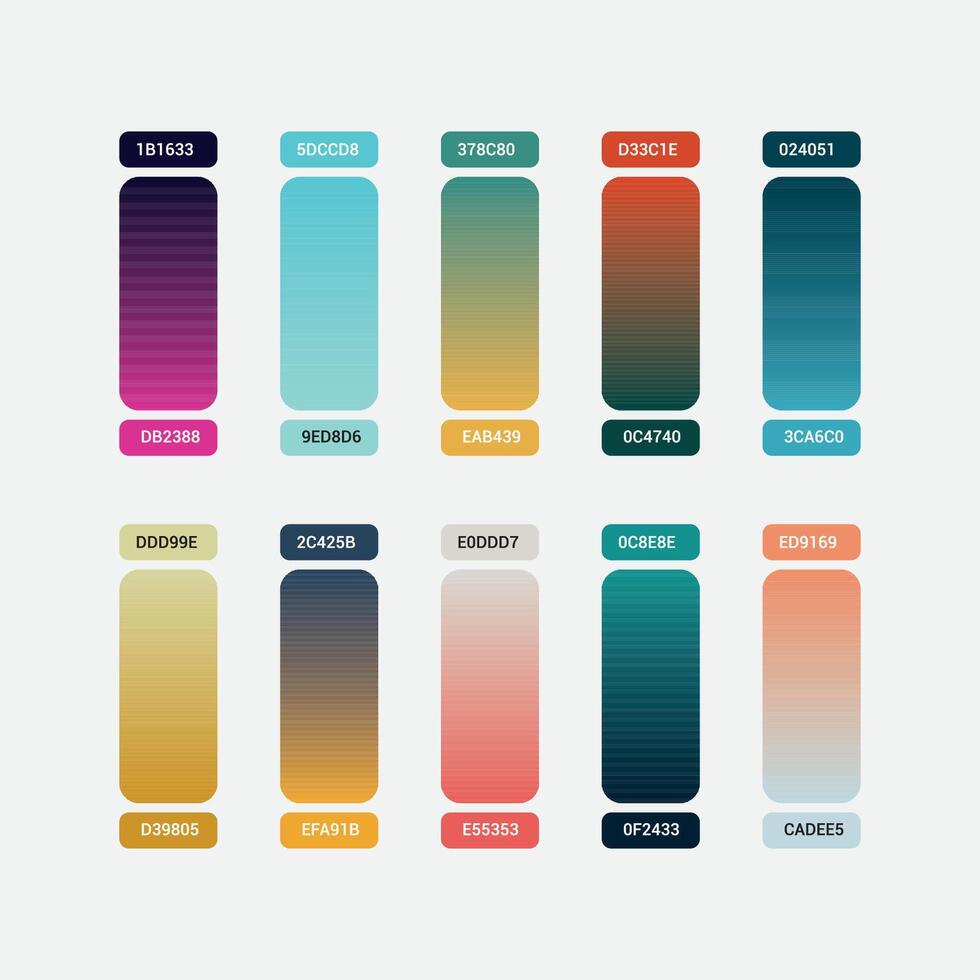 Set of Different Colorful Gradients vector
