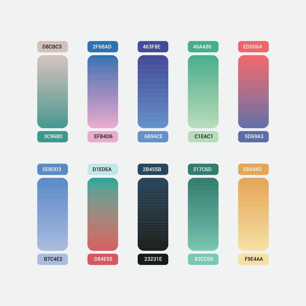 Gradient Color Palette Collection for Background vector
