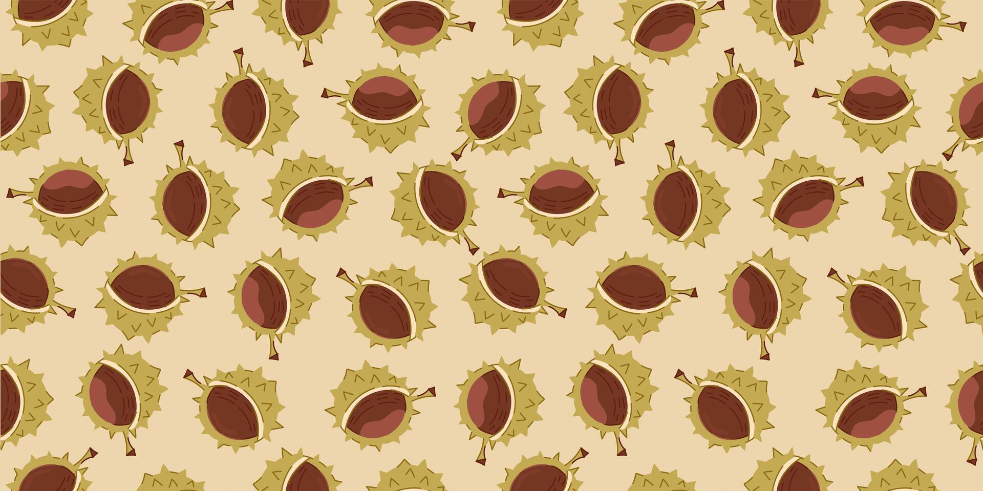 Chestnut pattern design illustration vector