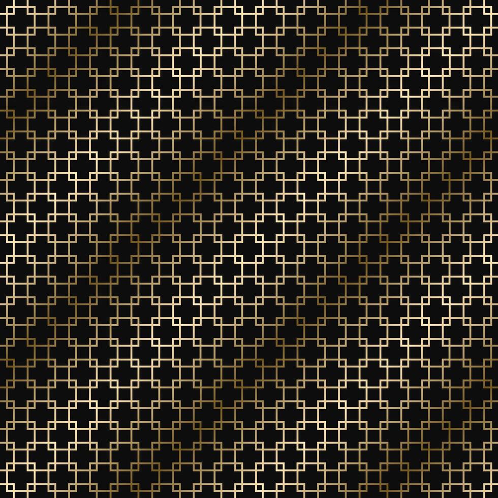 golden seamless ornamental luxury geometric pattern - outline art deco rich design. Repeatable elegant royal background. Symmetry endless print. vector