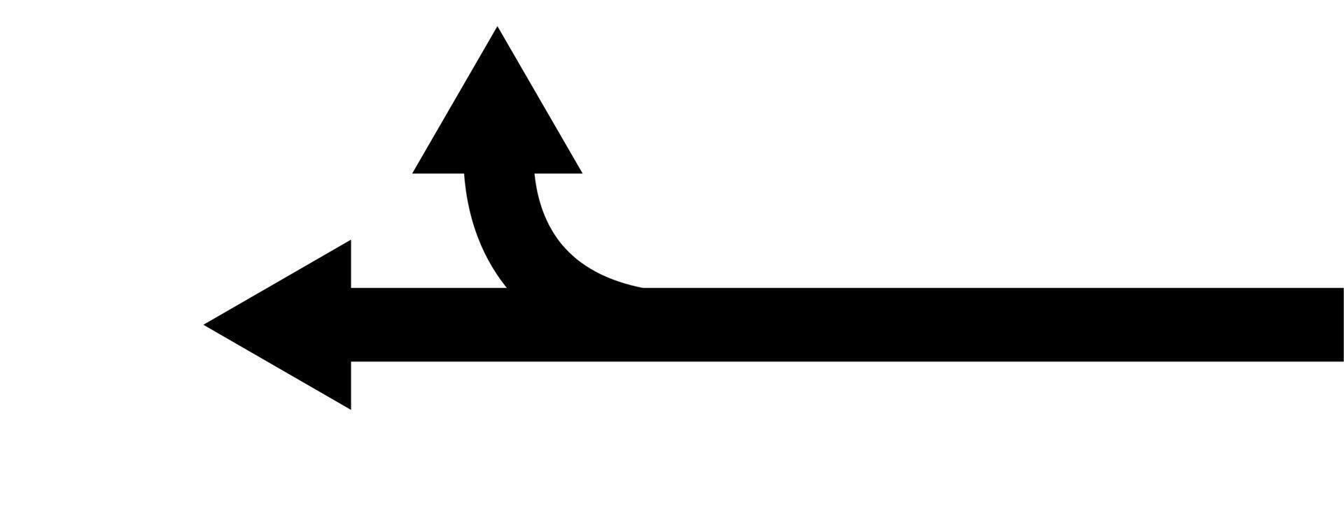 T-Junction Arrow Road Direction Sign vector