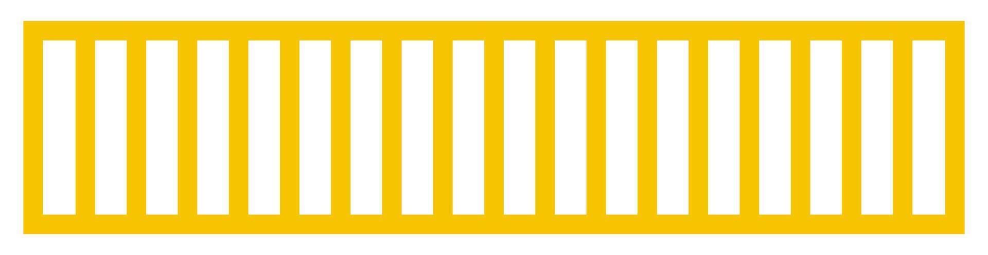 Yellow Vertical Hatch Road Paint Marking vector