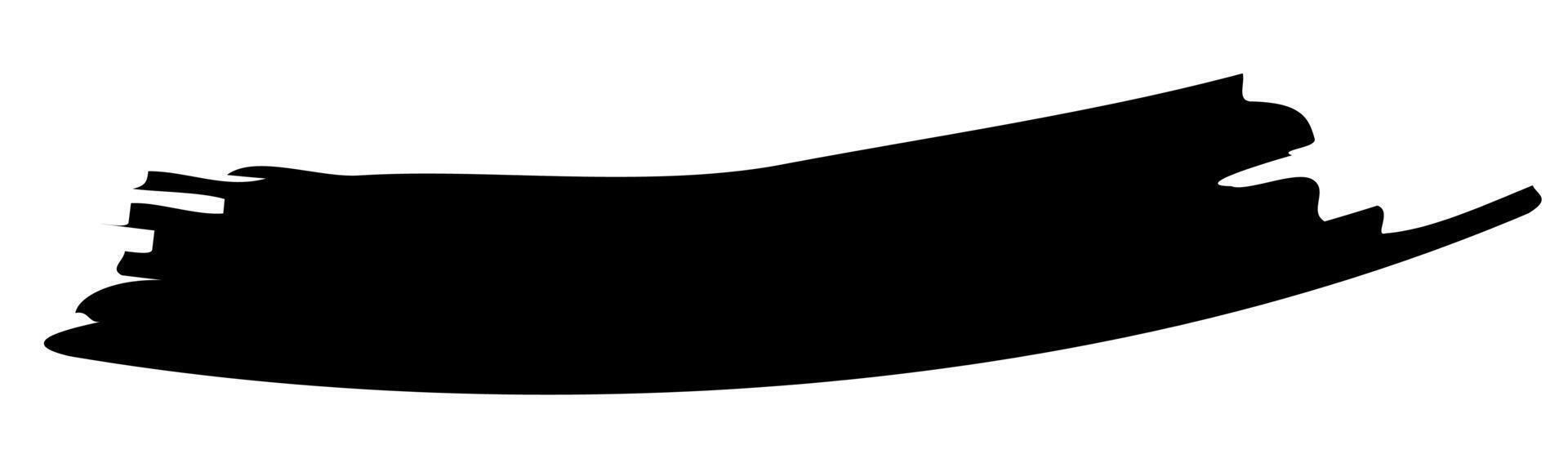 Bold Black Brush Stroke on White Background vector