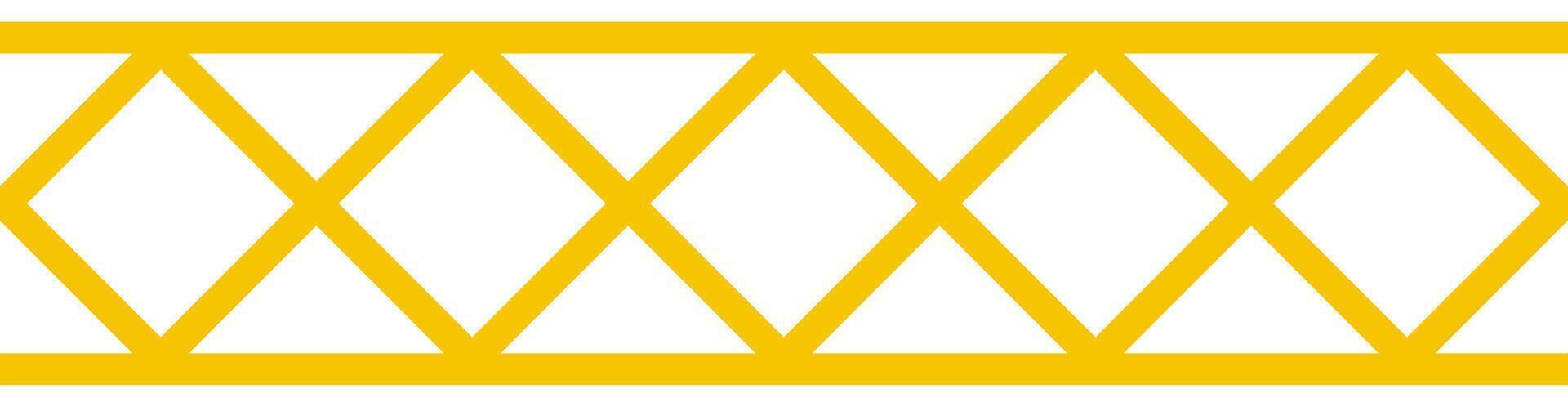 Yellow Crisscross Road Safety Grid Marking vector