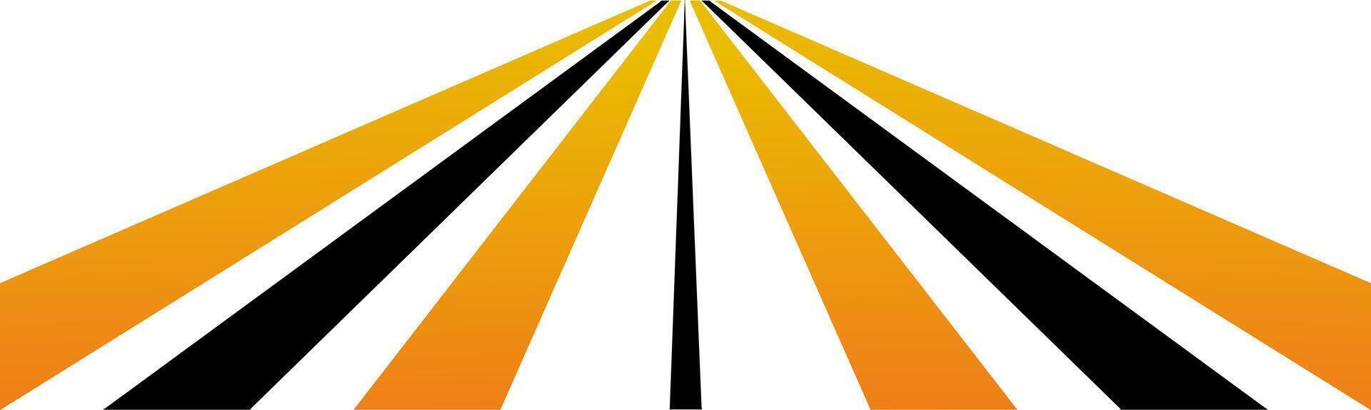 Extended Road Perspective with Converging Color Lanes vector