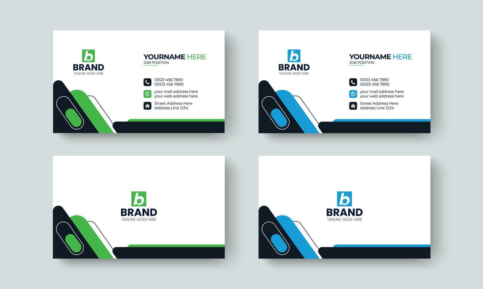 Corporate modern and unique business card design layout template. Template design for business card, visiting Card, identity card, contact, branding, stationery design template. vector