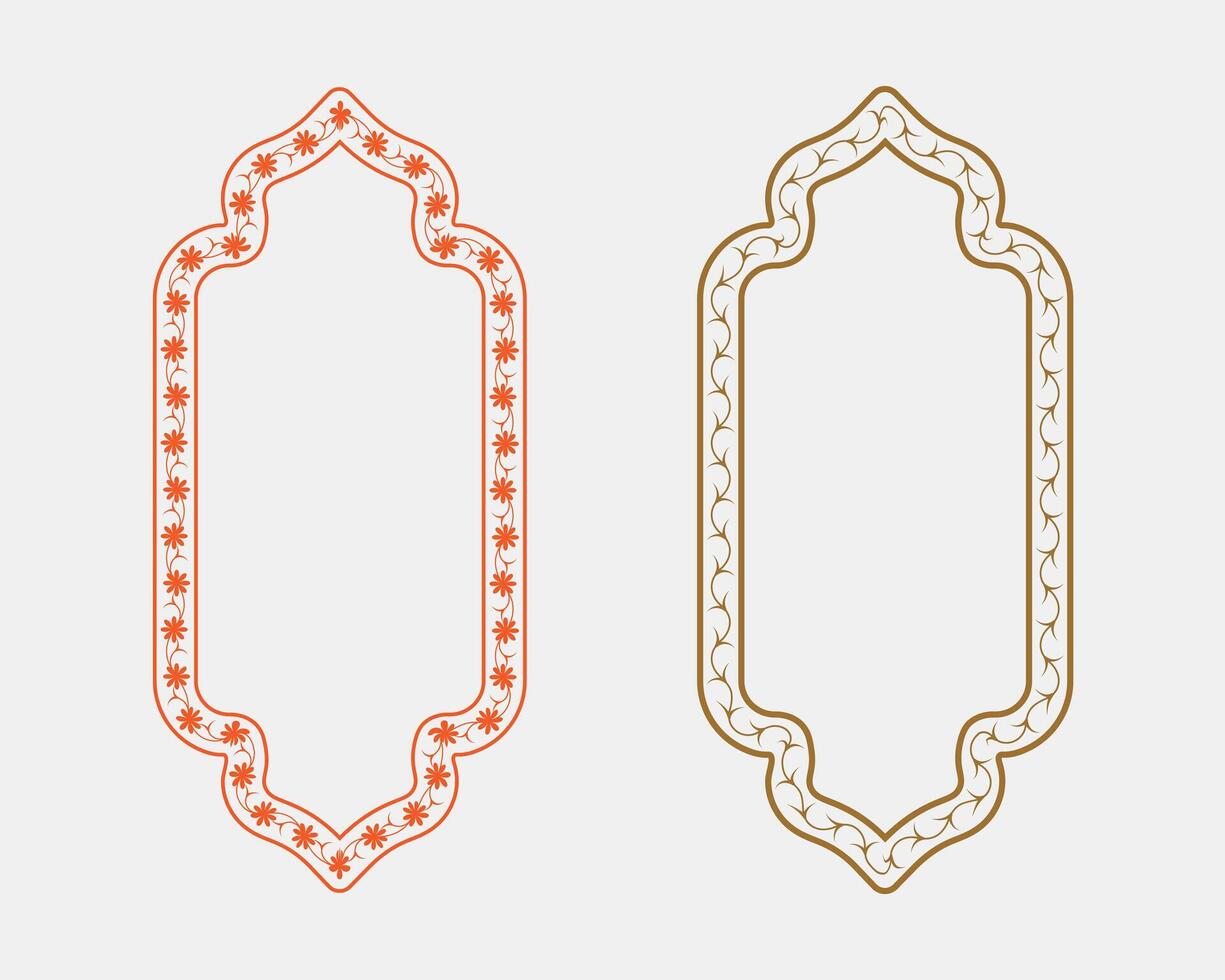 Modern frame border set with floral plant elements and text box layout for creative cover, packaging vector