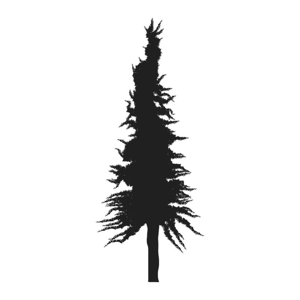 Hand Drawn Tree Silhouette vector