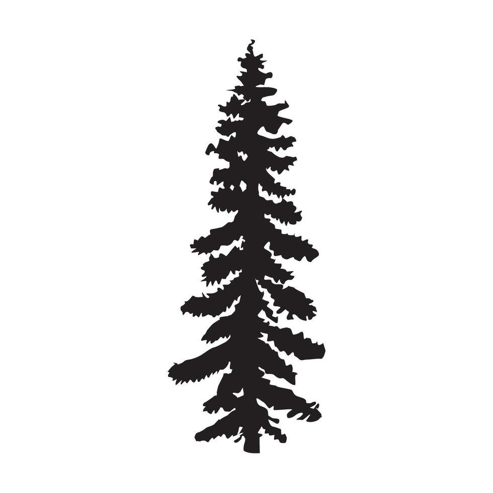 Artistic Tree Silhouette Illustration vector