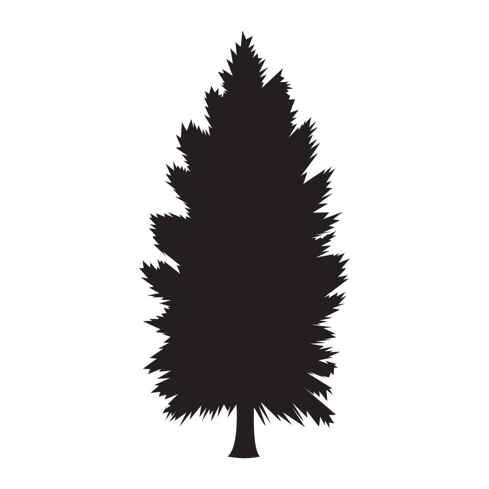 Black Tree Silhouette Design vector